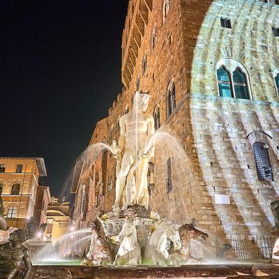 Palazzo Vecchio under Florence Light Festival