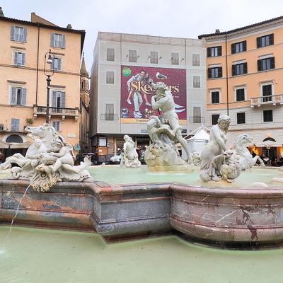 Neptune Fountain at the northern end of Piazza Navona