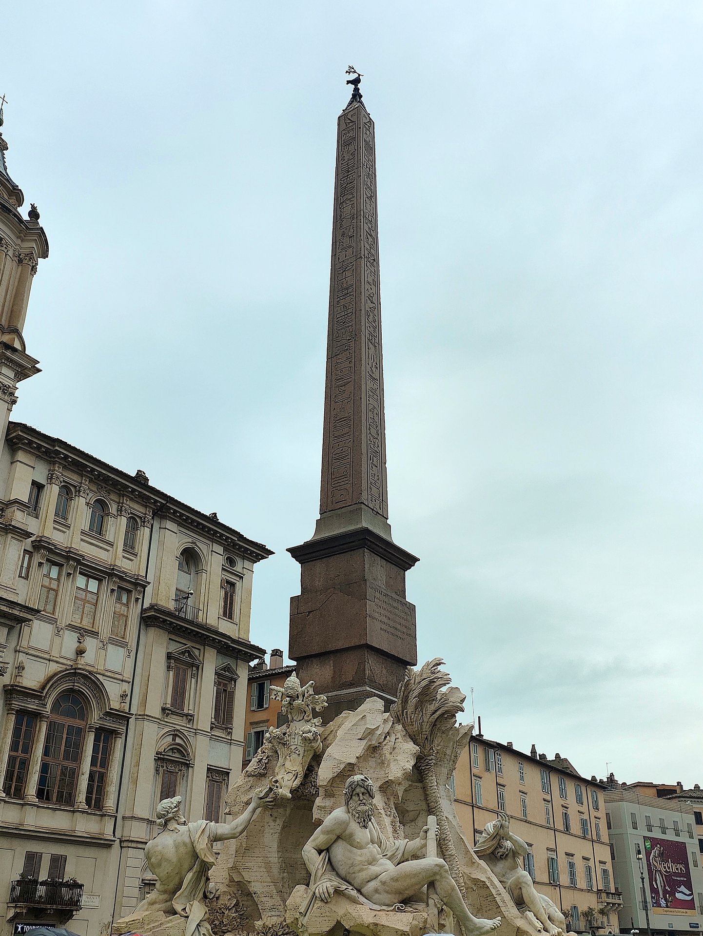 Fountain of the Four Rivers at the center of Piazza Navona