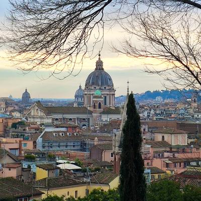 Cityscape views from Terrazza del Pincio
