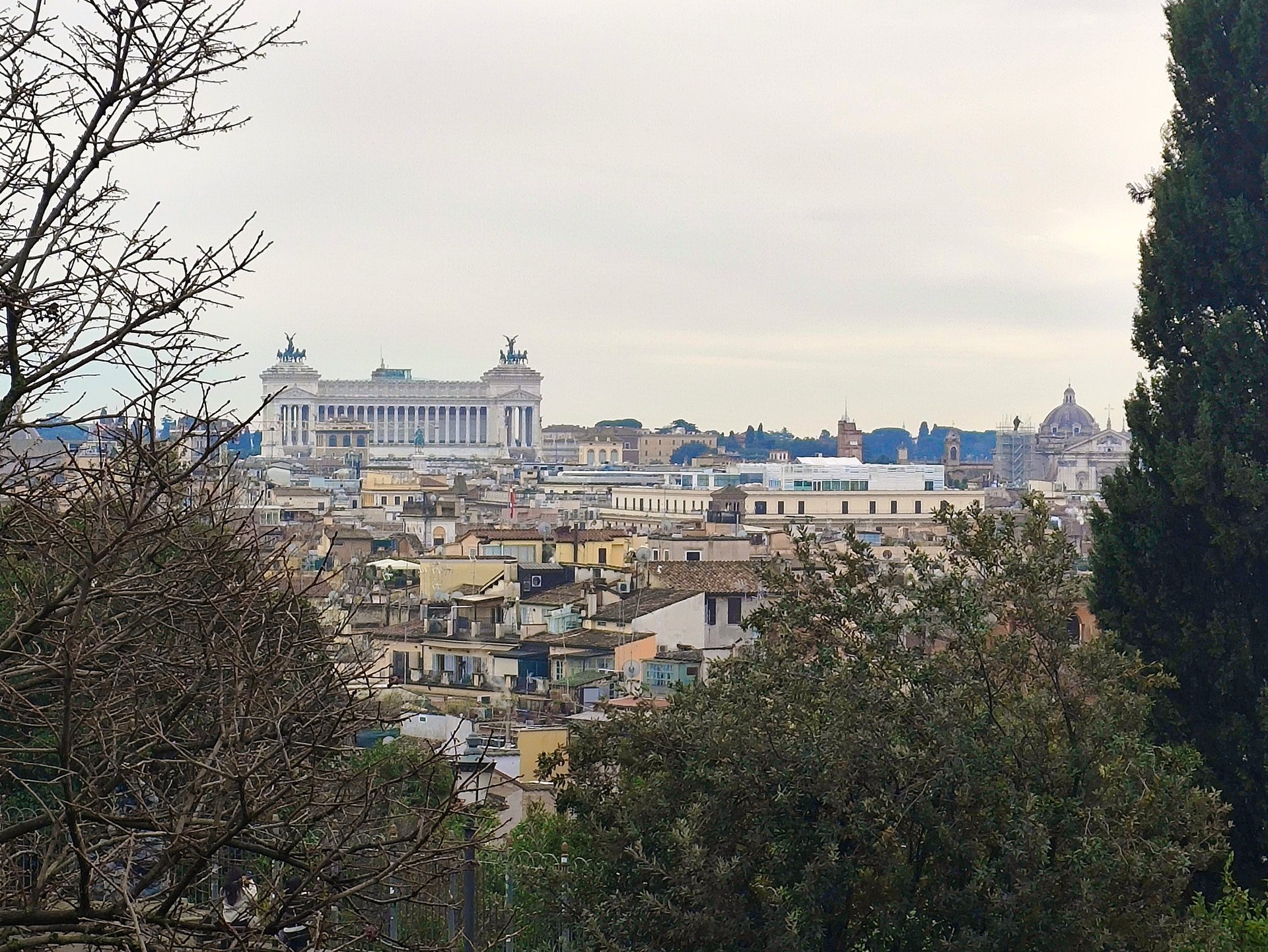 Cityscape views from Terrazza del Pincio