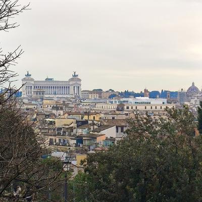 Cityscape views from Terrazza del Pincio